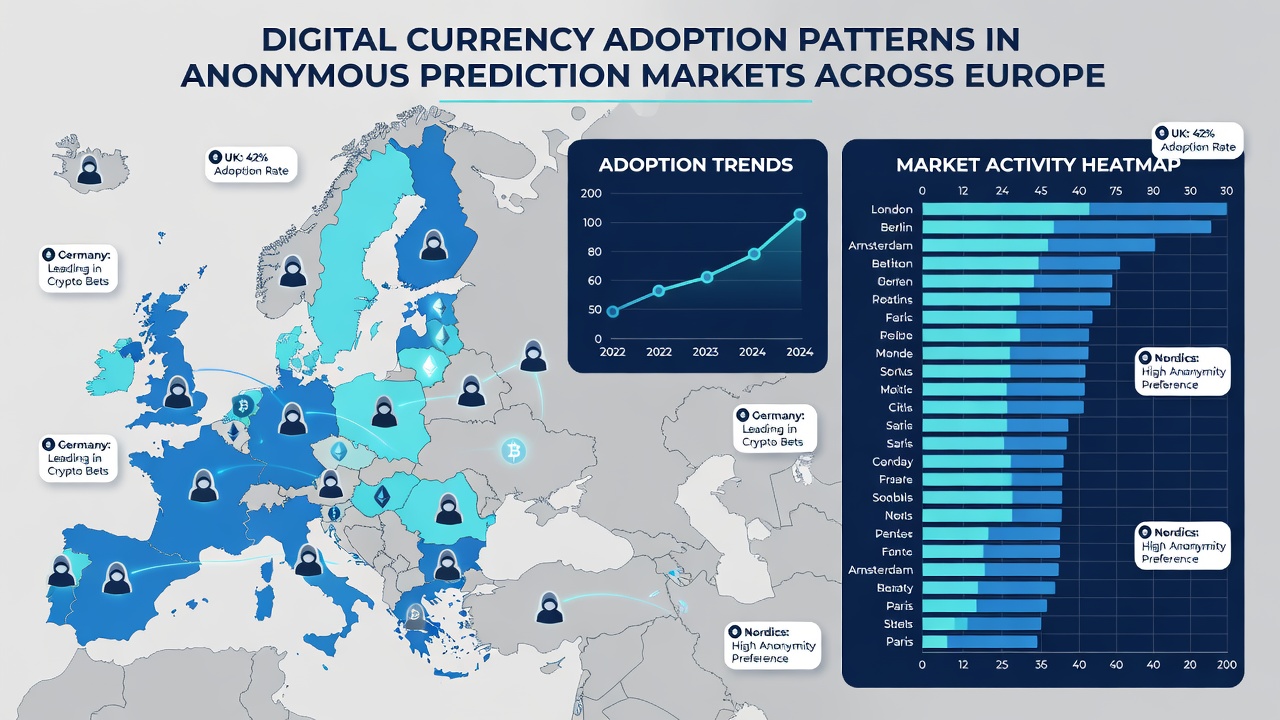 Darstellung regionaler Adoptionsmuster digitaler Währungen in Prognosemärkten