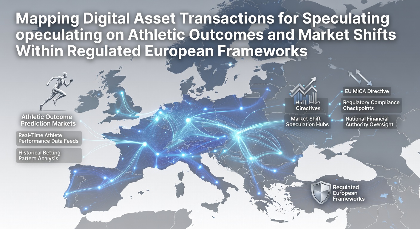 Visualisierung der Kartierung von Blockchain-Transaktionen bei Spekulationen auf Sportevents und Markttrends innerhalb europäischer Regulierungen