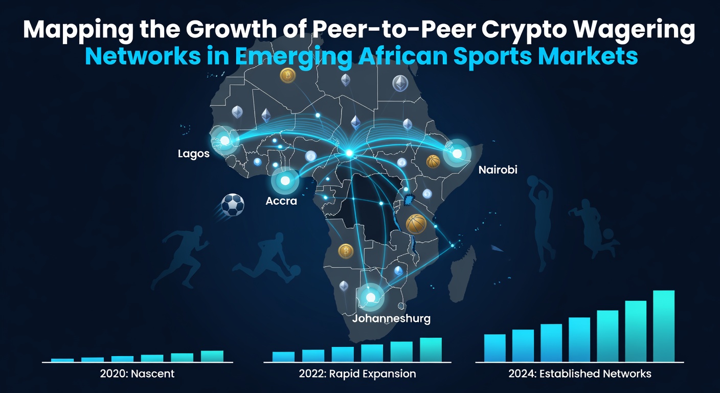 Karte mit Markierungen zu Peer-to-Peer-Krypto-Wettaktivitäten in afrikanischen Regionen